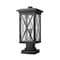 Z-Lite Brookside 1 Light Outdoor Pier Mounted Fixture, Black And Clear Seedy 583PHBS-SQPM-BK - alternate 6